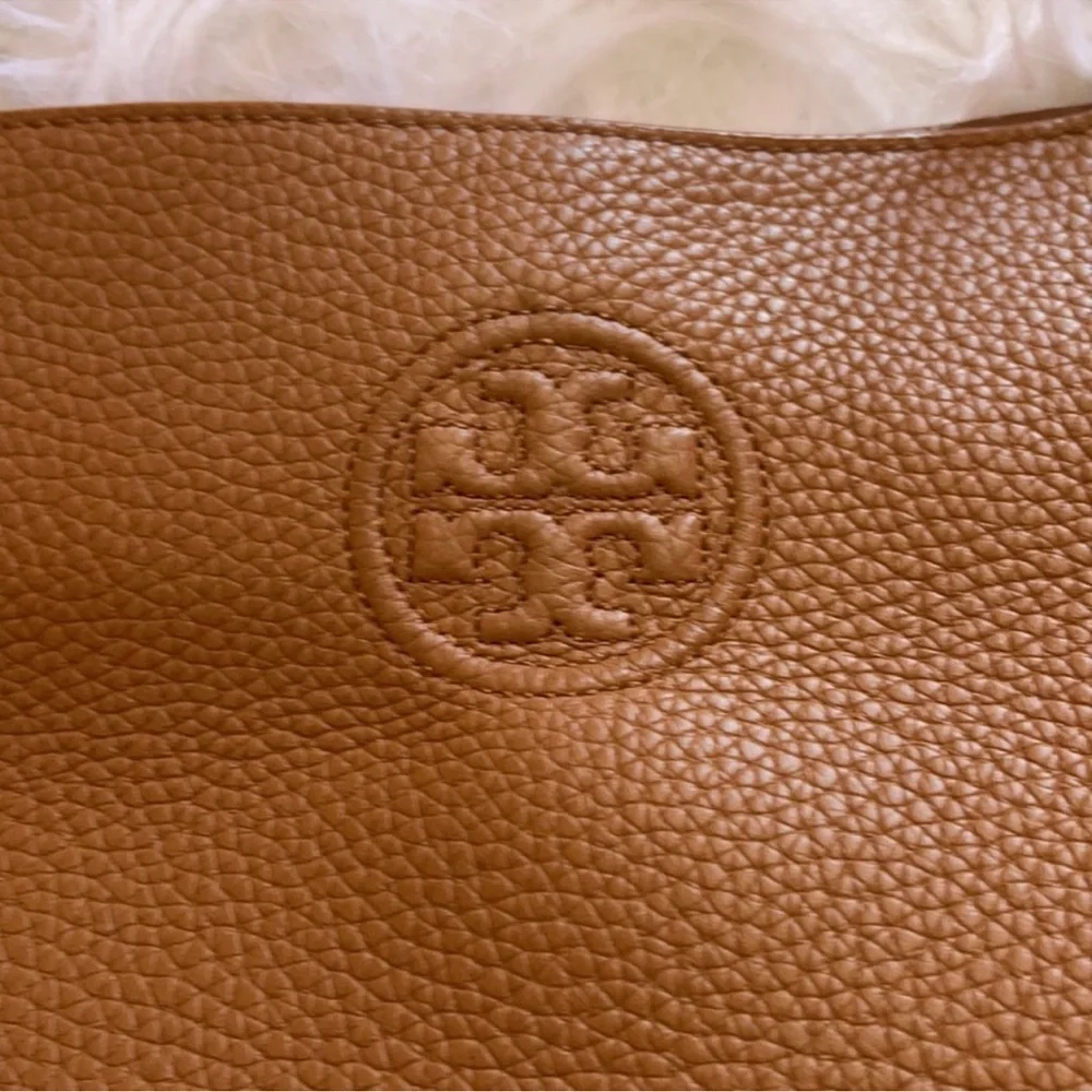 BROWN TORY BURCH LEATHER TOTE